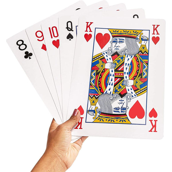 Giant Playing Cards, Full Deck Oversized for Games (8 x 11 Inches)