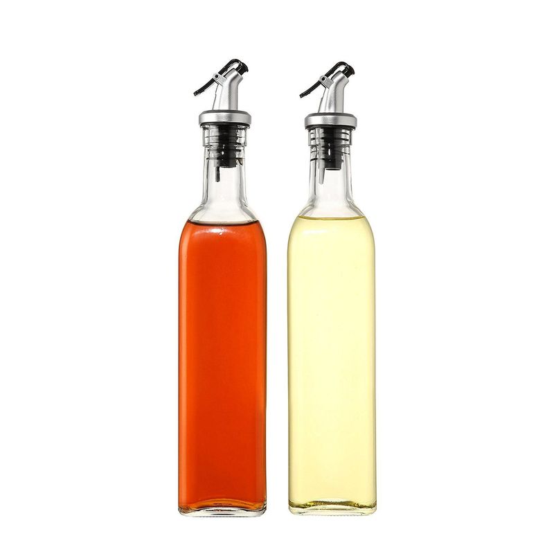 Juvale Olive Oil and Vinegar Glass Dispenser Set (17 Ounce)