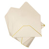 A7 Ivory Envelopes with Gold Foil Edges for Mailing Invitations (5x7 In, 50 Pack)