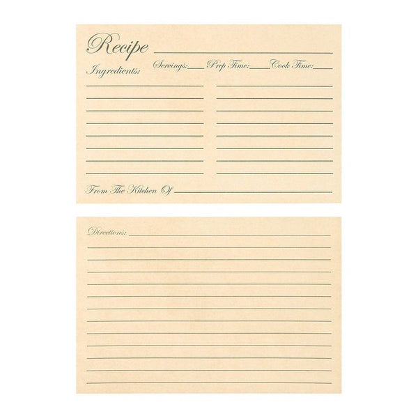Juvale Recipe Cards Double Sided, 60-pack Bulk Vintage Index Cards 4x6 For  Cooking And Kitchen Organization, Restaurants, Cafes, Diners, Recipes :  Target
