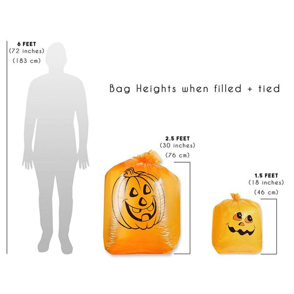 Juvale Pumpkin Halloween Leaf Bag 6 Pack - Small & Medium Sized Pumpkin  Trash Bags , Fall Lawn Decoration : Target