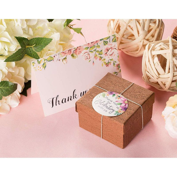 Juvale 100-Pack Thank You Wood Tags with Twine for Wedding and Baby Shower Themed Party Favors, 1.5 Inches