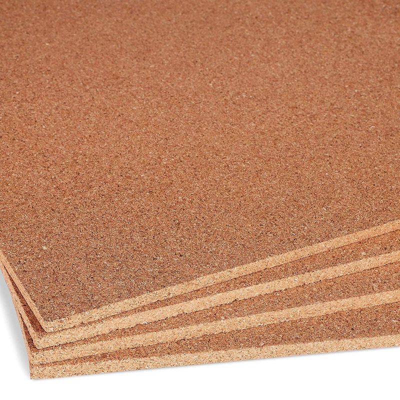 4-Pack Natural Cork Tile Boards, Frameless Mini Wall Bulletin Boards (12 x 12 Inches)