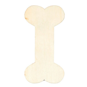 Juvale Wood Cutout for Crafts, Unfinished Wood Dog Bone Pieces (4.3 x 2.2 in, 24 Pack)