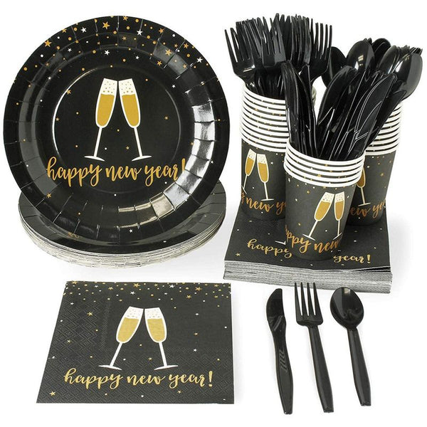 Best Deal for NUOBESTY 1 Set Disposable Party Tablewar Happy New