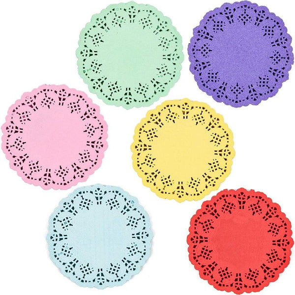 25 red circle paper doilies – fort & field