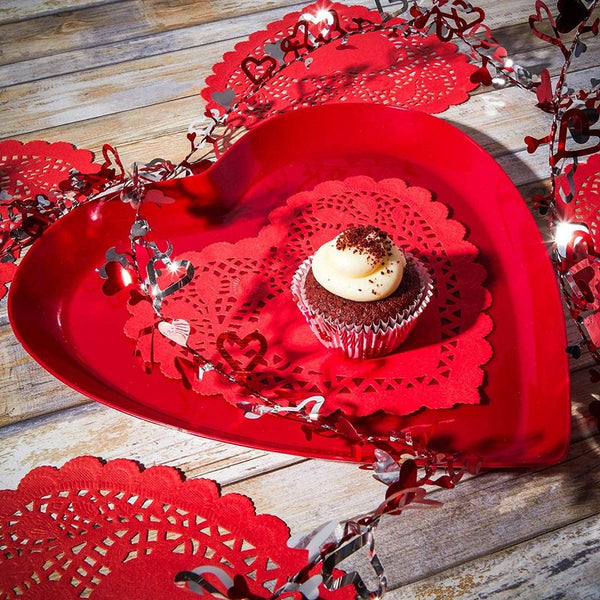 Hot Sale 100 pcs/pack Heart-shaped Cake Paper Pad Hollow Lace Paper Doilies  Mat-4 inch