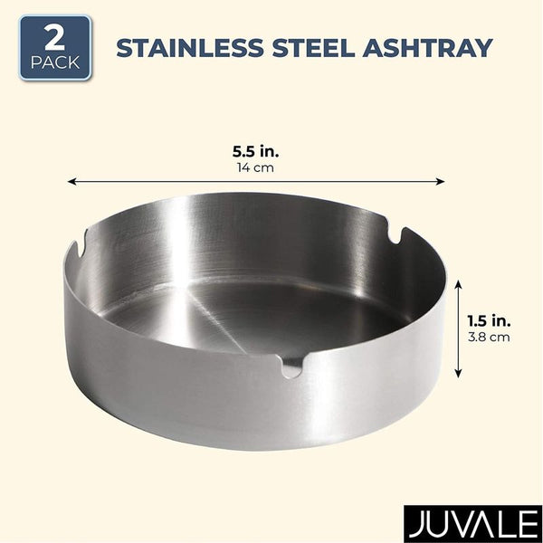 2x metal ashtray ashtray ashtray storm mesh cup round Ø approx. 10.5 cm