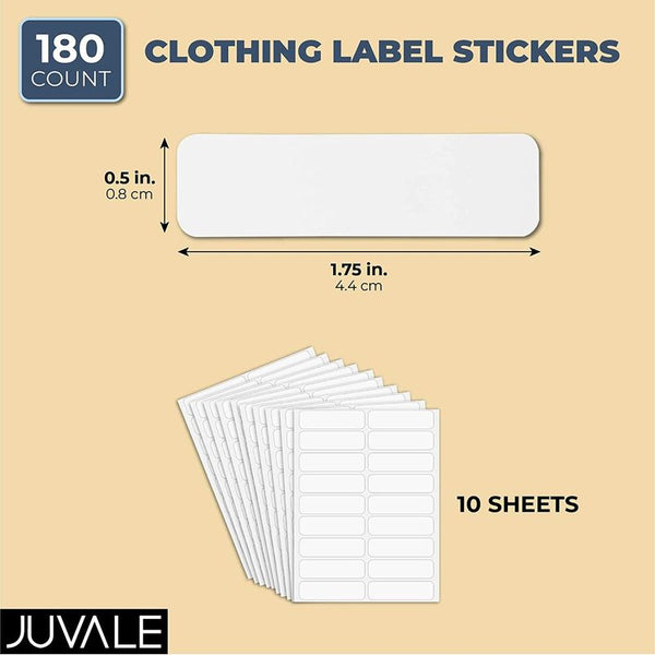  NUOBESTY 400pcs Clothing Labels for Kids Black Tags