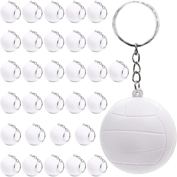 Juvale 30 Pack Basketball Party Favors, Mini Foam Ball Keychains