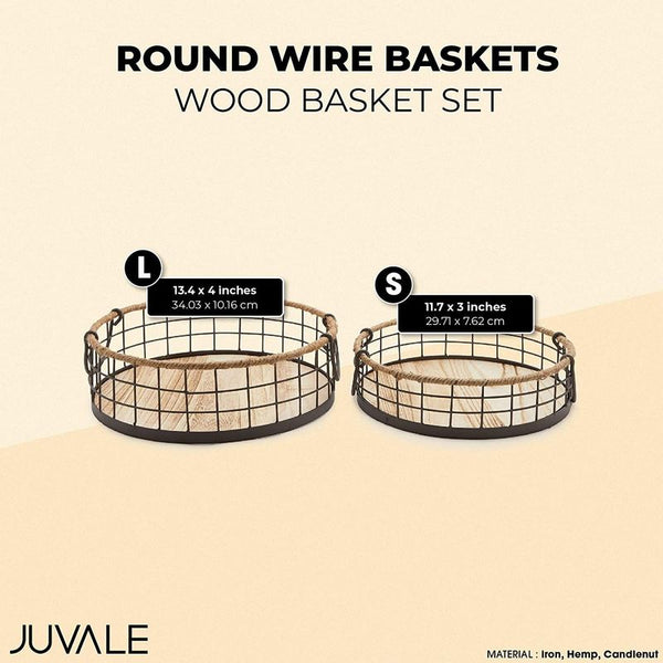 Bochem™ Round Stainless Steel Wire Baskets with Handle