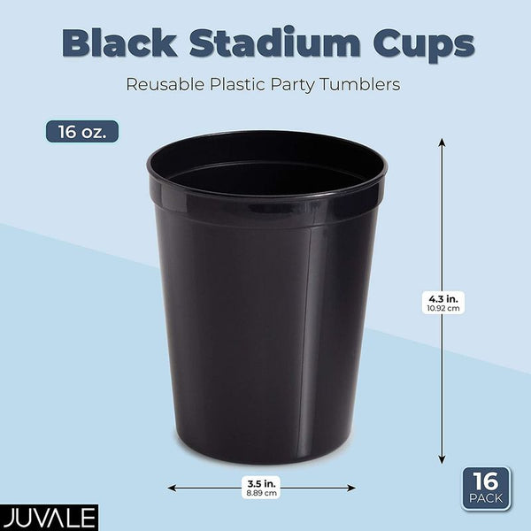 Black Velvet 16 oz Plastic Cups