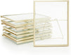 8 Pack Gold 5x7 Floating Glass Picture Frames for Tabletop, Pressed Flowers, Home Decor