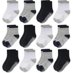 CozyWay Crew Grip Toddler Socks - Non-Slip & Soft Cotton Socks for Toddlers - Easy Pull-On Fit for Little Girls - 1T-3T, C...