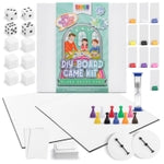 Bright Creations 146-Piece Make Your Own Board Game DIY Kit with 2 Blank Game Boards, Cards, Dice, Rule Sheets, and Tokens...