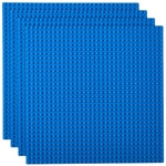 Strictly Briks Stackable Baseplates - 4 Pack Compatible with Classic Lego & Major Brick Brands, 10 x 10 in with 32 x 32 St...