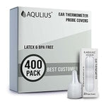 Aqulius Ear Thermometer Probe Covers - Compatible with Braun Thermoscan IRT6520, IRT6020 & Phillips IRT3030 - 400 Count Si...