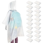 BLUE PANDA Kids Rain Poncho - Disposable Rain Ponchos for Kids - Multipack Festival Ponchos - Lightweight Compact Emergenc...