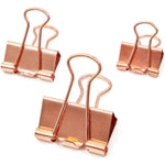 Bright Creations Binder Clips - Assorted Rose Gold Binder Clips for Secure Grip, Desk Organization & Rose Gold Office Supp...