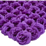 Bright Creations Artificial Roses Heads - 50 Pack, 3 In, Dark Purple Flowers, Stemless - Silk Roses for DIY Decor & Weddin...