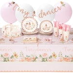 BLUE PANDA Tiny Dancer Birthday Party Decorations Dinnerware Set - 219 Pieces, Serves 24, Pink & Rose Gold - Ballet Theme ...