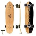 Magneto Mini Cruiser Skateboard - 7-Ply Maple Deck Mini Cruiser Board - Smooth Aluminum Trucks & PU Wheels All Road Skateb...