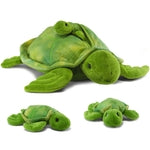 PREXTEX Plush Turtle Toy with 3 Baby Stuffed Turtles - Big Mom with Zipper Storage - Soft Reptile Toys for Kids Ages 3-5 -...