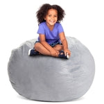 Creative QT Stuff ’n Sit Extra Large 38’’ Bean Bag Storage Cover for Stuffed Animals & Toys, Giant Beanbag Chair for Kids ...