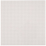 Strictly Briks Stackable White Base Plates for Building Bricks - 10x10 in 1-Pack Classic Baseplate - Compatible with Lego ...