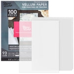 Paper Junkie Vellum Paper - 8.5 x 11 In, 100 Sheets White Translucent - Translucent & Transparent Printer Sheets for Inkje...