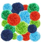EPIQUEONE Tissue Paper Pom Poms Party Decoration Kit - 20-Piece 6/8/10/12/14-Inch Multi-Color Set - Easy DIY Decor for Bri...