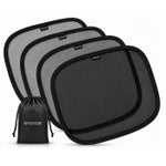 Enovoe Car Window Shades for Baby - (4 Pack) - Medium - 19" x 12" - Cling Car Sun Shade for Windows - Sun, Glare and UV Ra...