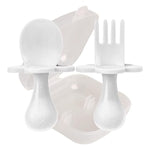 Grabease Baby Feeding Utensils Set - Infant and Baby Fork and Spoon for Ages 1-11 Months, BPAs and Phthalate-Free Cutlery,...