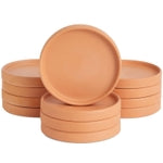 Okuna Outpost Terracotta Plant Saucers - 4.5-Inch, 12-Pack, Orange, Round, Traditional Style - Clay Pot & Drainage Trays f...