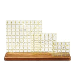5-Slot Quilt Ruler Holder & Template Holder - 17 x 4 in, Clear Pine Wood - Wooden Stand & Ruler Organizer