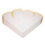 BLUE PANDA Wedding Floral Paper Napkins Pink & Gold - 50 Count, 6.25 x 6 in, 3-Ply Scalloped Edges - Disposable Party, Pap...