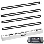 IMPRESA 4-Pack Foam Vacuum Sealer Gaskets - Compatible with Nesco VS-12 - 13-5/8 x 1/4 x 3/8 in Black Silicone - Upper & L...