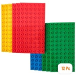 Strictly Briks Building Toy Big Blocks Baseplates - Compatible with Lego Duplo for Toddlers & Kids, 12 Pack Flat Bottom Pl...