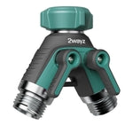 2WAYZ Dual Outlet Water Hose Splitter - Heavy-Duty Brass Y Connector, 360° Rotation, Easy Installation, Leak-Proof Design ...