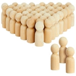 Bright Creations Peg Dolls for Doll Making Supplies, Painting & Craft - Wooden Peg People for Crafts - Unfinished, 2.4 In,...