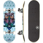Magneto Complete Cruiser Skateboard - Skateboard Deck with 9-Ply Maple & Double Kicktails for Tricks - ABEC-5 Bearings & 9...