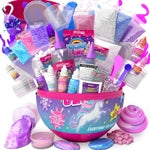 GirlZone Sparkly Unicorn Egg Surprise Slime Kit for Girls, Sensory Toys for Kids, Create Cloud Slime & Magical Unicorn Sli...