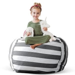 Creative QT Stuff ’n Sit Extra Large 38’’ Bean Bag Storage Cover for Stuffed Animals & Toys, Giant Beanbag Chair for Kids ...
