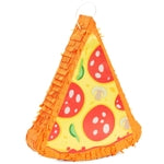 BLUE PANDA Pepperoni Pizza Pinata for Pizza Party Decorations - 16.5 x 13.5 x 3 In, Blue