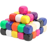 Okuna Outpost Blank Acrylic Dice Set, Write-On Cubes Game (10 Colors, 60 Pieces) - Blank Dice - Classroom Games - Color Cube
