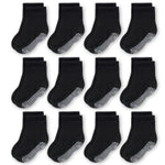 CozyWay Crew Grip Sock Set for Kids - All-Day Traction & Toddler Grip Socks - Soft Comfy Cotton & Toddler Pairs - Size 5-7...