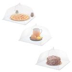 Simply Genius Pop-Up Mesh Food Cover Tent - 17 x 17 in, White, 3-Pack, Compact - Camping Essentials & Picnic Food Covers -...