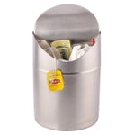 Estilo Mini Countertop Trash Can | Brushed Stainless Steel, Swing Top Lid Trash Bin, Silver 1.5 L / 0.40 Gallon | Kitchen ...