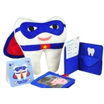 Tickle & Main Tooth Fairy Pillow - 3-Piece Superhero Set, 8" x 8", Multicolor Felt - Pocket, Notepad & Photo Pouch - Lost ...