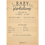 Sparkle and Bash Baby Shower Game Prediction & Advice Cards - 50-Pack 5 x 7 In Brown Modern - Gender Reveal Party Activity...